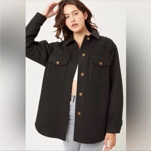 Black Button-Up Shacket